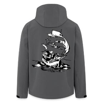 Driften - Recycelte Männer Softshell-Jacke von Stanley/Stella - Anthrazit - Hinten - AI Model Male 185 light (185cm)