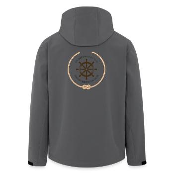 Ein Käpt'n muss tun - Recycelte Männer Softshell-Jacke von Stanley/Stella - Anthrazit - Hinten - AI Model Male 185 light (185cm)