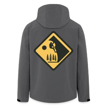 Bergsteiger Bouldern Kletterer Klettern - Recycelte Männer Softshell-Jacke von Stanley/Stella - Anthrazit - Hinten - AI Model Male 185 light (185cm)