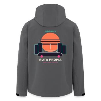 Ruta propia - Recycelte Männer Softshell-Jacke von Stanley/Stella - Anthrazit - Hinten - AI Model Male 185 light (185cm)