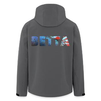 BETTA splendens Kampffisch  - Recycelte Männer Softshell-Jacke von Stanley/Stella - Anthrazit - Hinten - AI Model Male 185 light (185cm)