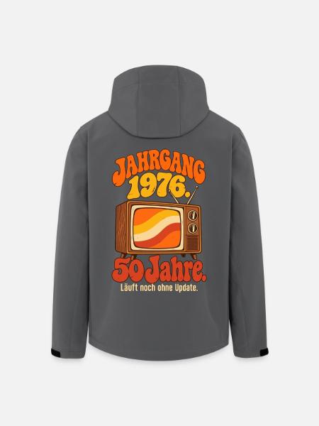 Jahrgang 1976 Läuft ohne Update - Recycelte Männer Softshell-Jacke von Stanley/Stella - Anthrazit