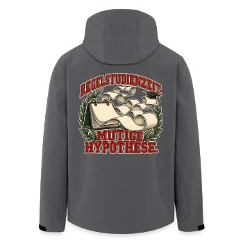 Regelstudienzeit: mutige Hypothese - Recycelte Männer Softshell-Jacke von Stanley/Stella - Anthrazit - Hinten - AI Model Male 185 light (185cm)