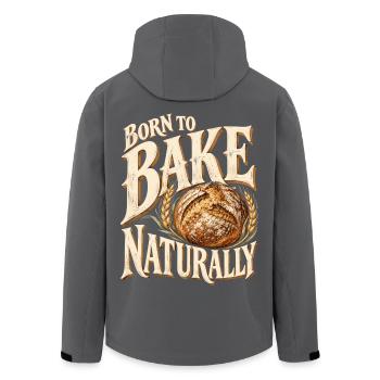 Sauerteig Bäcker Brot Backen - Recycelte Männer Softshell-Jacke von Stanley/Stella - Anthrazit - Hinten - AI Model Male 185 light (185cm)
