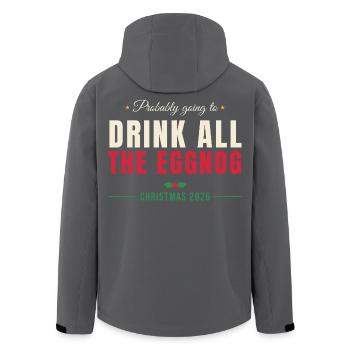 Drink All The Eggnog - Weihnachten Familie - Recycelte Männer Softshell-Jacke von Stanley/Stella - Anthrazit - Hinten - AI Model Male 185 light (185cm)