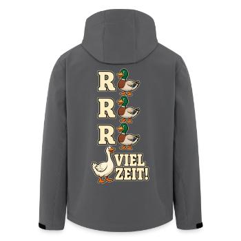 Rente Gans viel Zeit - Recycelte Männer Softshell-Jacke von Stanley/Stella - Anthrazit - Hinten - AI Model Male 185 light (185cm)