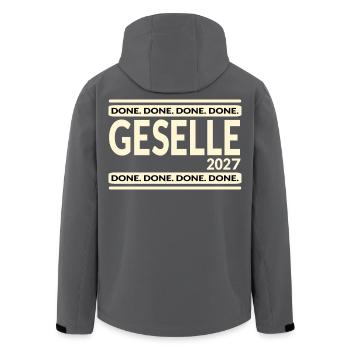 Ausbildung Geselle 2027 - Recycelte Männer Softshell-Jacke von Stanley/Stella - Anthrazit - Hinten - AI Model Male 185 light (185cm)