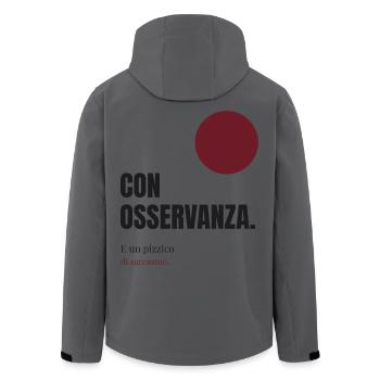 Mit Geistesanwalt ironischem Sarkasmus - Recycelte Männer Softshell-Jacke von Stanley/Stella - Anthrazit - Hinten - AI Model Male 185 light (185cm)