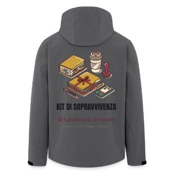 Überlebens-Kit für Anwälte - Recycelte Männer Softshell-Jacke von Stanley/Stella - Anthrazit - Hinten - AI Model Male 185 light (185cm)