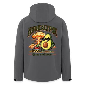 Avocado Apokalypse Guacamole Boom Essen Wortspiel Humor - Recycelte Männer Softshell-Jacke von Stanley/Stella - Anthrazit - Hinten - AI Model Male 185 light (185cm)