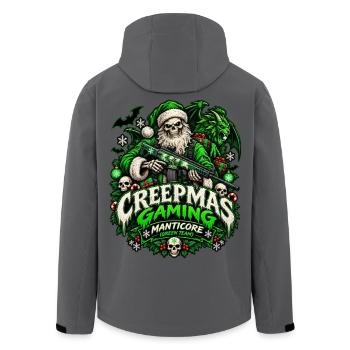 Creepmass Gaming: Manticore Green Team - Recycelte Männer Softshell-Jacke von Stanley/Stella - Anthrazit - Hinten - AI Model Male 185 light (185cm)