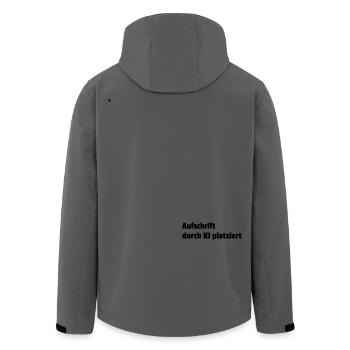 durch KI platziert - Recycelte Männer Softshell-Jacke von Stanley/Stella - Anthrazit - Hinten - AI Model Male 185 light (185cm)