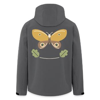 Polyphemus-Motte und Eiche - Recycelte Männer Softshell-Jacke von Stanley/Stella - Anthrazit - Hinten - AI Model Male 185 light (185cm)