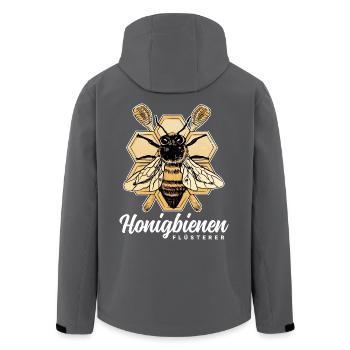 Honigbienen Flüsterer - Recycelte Männer Softshell-Jacke von Stanley/Stella - Anthrazit - Hinten - AI Model Male 185 light (185cm)