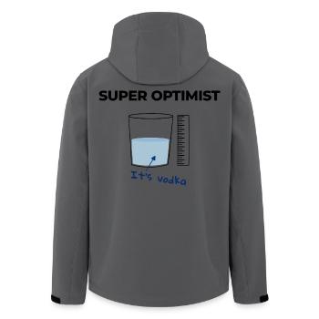 Ich bin ein Optimist, es ist Wodka - Recycelte Männer Softshell-Jacke von Stanley/Stella - Anthrazit - Hinten - AI Model Male 185 light (185cm)