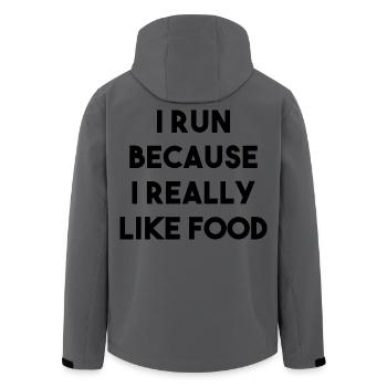 Lauf-Spruch Food - Recycelte Männer Softshell-Jacke von Stanley/Stella - Anthrazit - Hinten - AI Model Male 185 light (185cm)