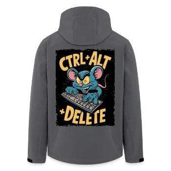 Strg Alt Entf Tastatur Maus Humor - Recycelte Männer Softshell-Jacke von Stanley/Stella - Anthrazit - Hinten - AI Model Male 185 light (185cm)