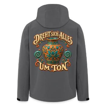 Dreht sich Alles um Ton - Recycelte Männer Softshell-Jacke von Stanley/Stella - Anthrazit - Hinten - AI Model Male 185 light (185cm)