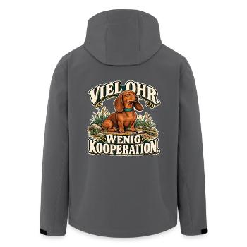 Dackel verhandelt - Recycelte Männer Softshell-Jacke von Stanley/Stella - Anthrazit - Hinten - AI Model Male 185 light (185cm)