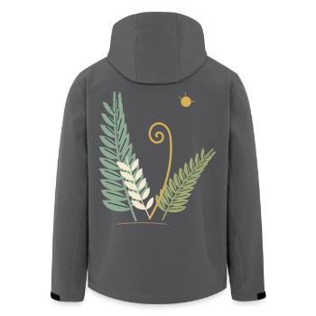 Entfaltende Waldfarne - Recycelte Männer Softshell-Jacke von Stanley/Stella - Anthrazit - Hinten - AI Model Male 185 light (185cm)