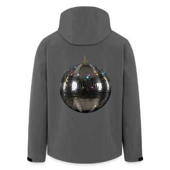 Silber Discokugel Vintage Geburtstag Party Tanz - Recycelte Männer Softshell-Jacke von Stanley/Stella - Anthrazit - Hinten - AI Model Male 185 light (185cm)