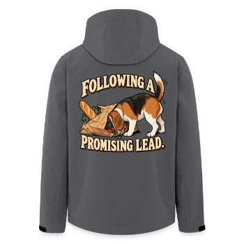 Beagle Vielversprechender Lead - Recycelte Männer Softshell-Jacke von Stanley/Stella - Anthrazit - Hinten - AI Model Male 185 light (185cm)