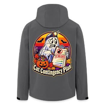 Halloween-Geist Cat Contingency Plan ABA - Recycelte Männer Softshell-Jacke von Stanley/Stella - Anthrazit - Hinten - AI Model Male 185 light (185cm)