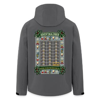 Rentner Adventskalender Frei - Recycelte Männer Softshell-Jacke von Stanley/Stella - Anthrazit - Hinten - AI Model Male 185 light (185cm)
