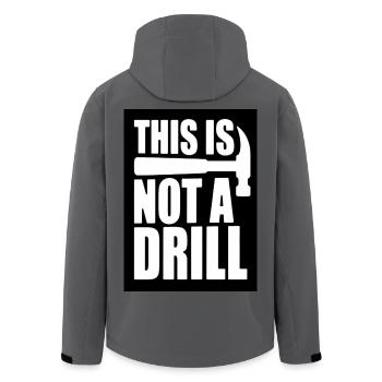 Das ist kein Drill-Bold-Grafik-Tee - Recycelte Männer Softshell-Jacke von Stanley/Stella - Anthrazit - Hinten - AI Model Male 185 light (185cm)