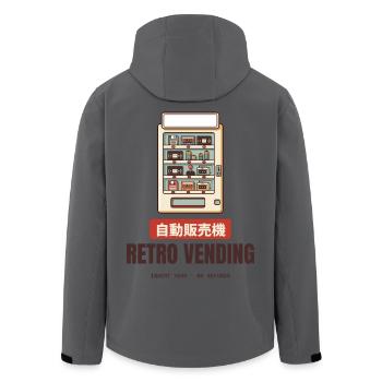 Retro-Verkaufsautomaten-Diskettekassette Japan - Recycelte Männer Softshell-Jacke von Stanley/Stella - Anthrazit - Hinten - AI Model Male 185 light (185cm)