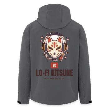 Lo-Fi Kitsune Fuchsmaske Kopfhörer Beats - Recycelte Männer Softshell-Jacke von Stanley/Stella - Anthrazit - Hinten - AI Model Male 185 light (185cm)