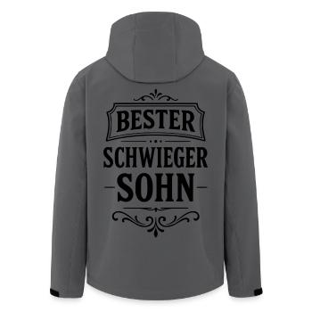 Bester Schwiegersohn Geschenk  - Recycelte Männer Softshell-Jacke von Stanley/Stella - Anthrazit - Hinten - AI Model Male 185 light (185cm)