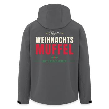 Offizieller Weihnachtsmuffel – bitte nicht stören - Recycelte Männer Softshell-Jacke von Stanley/Stella - Anthrazit - Hinten - AI Model Male 185 light (185cm)