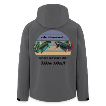 Können wir jetzt über Bettas reden?  - Recycelte Männer Softshell-Jacke von Stanley/Stella - Anthrazit - Hinten - AI Model Male 185 light (185cm)
