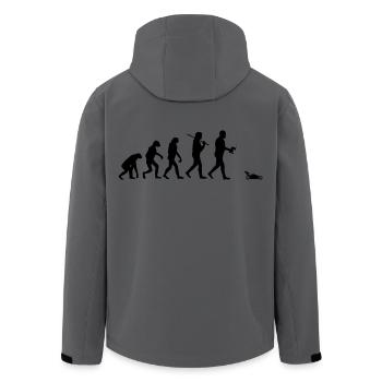 RC-Entwicklung - Recycelte Männer Softshell-Jacke von Stanley/Stella - Anthrazit - Hinten - AI Model Male 185 light (185cm)