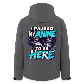 Anime Manga Augen – I Paused My Anime to Be Here - Recycelte Männer Softshell-Jacke von Stanley/Stella - Anthrazit - Hinten - AI Model Male 185 light (185cm)