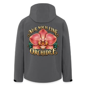 Nur noch eine Orchidee – Orchideenliebe - Recycelte Männer Softshell-Jacke von Stanley/Stella - Anthrazit - Hinten - AI Model Male 185 light (185cm)