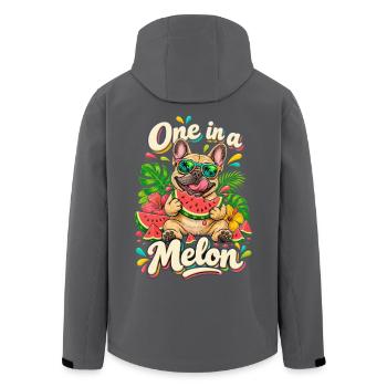 One In A Melon Französische Bulldogge Wassermelone - Recycelte Männer Softshell-Jacke von Stanley/Stella - Anthrazit - Hinten - AI Model Male 185 light (185cm)