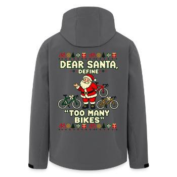 Weihnachten Rennrad Fahrrad Humor - Recycelte Männer Softshell-Jacke von Stanley/Stella - Anthrazit - Hinten - AI Model Male 185 light (185cm)