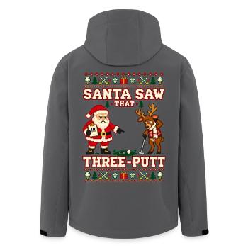 Weihnachten Golf Golfer Putten Geschenkidee - Recycelte Männer Softshell-Jacke von Stanley/Stella - Anthrazit - Hinten - AI Model Male 185 light (185cm)