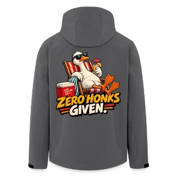 Cheeky Goose – Ich habe irgendwo alles! Retro-Stil - Recycelte Männer Softshell-Jacke von Stanley/Stella - Anthrazit - Hinten - AI Model Male 185 light (185cm)