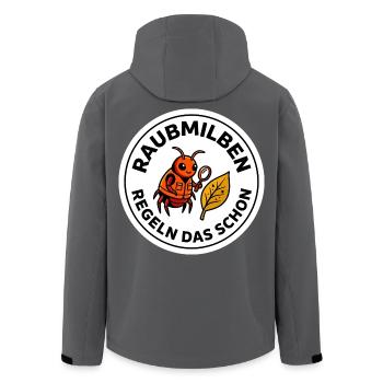 Raubmilben Regeln Das Schon Nützlinge - Recycelte Männer Softshell-Jacke von Stanley/Stella - Anthrazit - Hinten - AI Model Male 185 light (185cm)