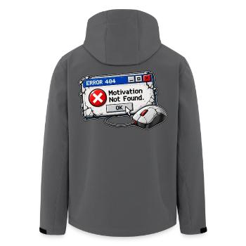 Error 404 Motivation Not Found Gamer - Recycelte Männer Softshell-Jacke von Stanley/Stella - Anthrazit - Hinten - AI Model Male 185 light (185cm)