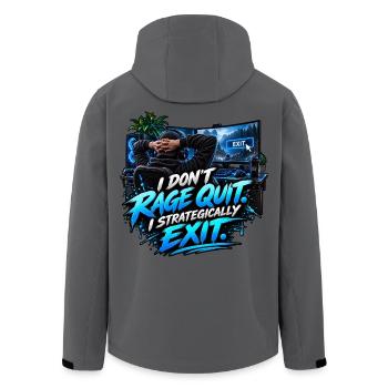 I Don't Rage Quit – Strategically Exit - Recycelte Männer Softshell-Jacke von Stanley/Stella - Anthrazit - Hinten - AI Model Male 185 light (185cm)