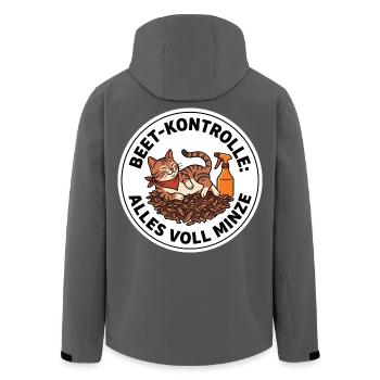 Katzenminze Beet-Kontrolle Katze Garten Kraut - Recycelte Männer Softshell-Jacke von Stanley/Stella - Anthrazit - Hinten - AI Model Male 185 light (185cm)