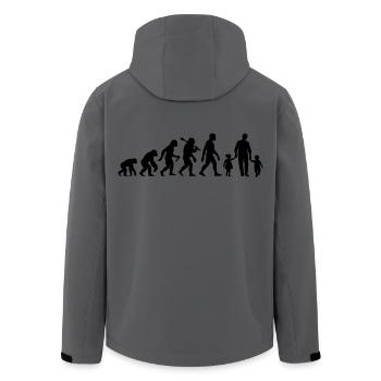 Vater Sohn Tochter Evolution Für Besten Vater - Recycelte Männer Softshell-Jacke von Stanley/Stella - Anthrazit - Hinten - AI Model Male 185 light (185cm)