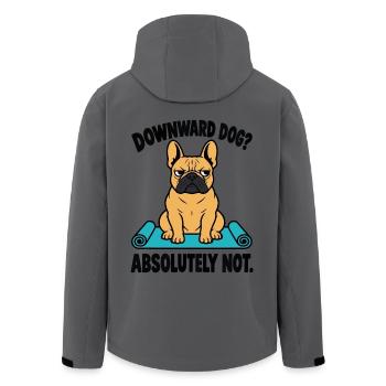  Downward Dog Absolutely Not Französische - Recycelte Männer Softshell-Jacke von Stanley/Stella - Anthrazit - Hinten - AI Model Male 185 light (185cm)