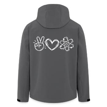 Wertschätzung von Physikliebhabern und Wissenschaft - Recycelte Männer Softshell-Jacke von Stanley/Stella - Anthrazit - Hinten - AI Model Male 185 light (185cm)