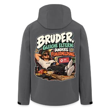 Bruder 404 Fehlermeldung - Recycelte Männer Softshell-Jacke von Stanley/Stella - Anthrazit - Hinten - AI Model Male 185 light (185cm)