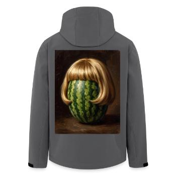 Wassermelone Bob Perücke - Recycelte Männer Softshell-Jacke von Stanley/Stella - Anthrazit - Hinten - AI Model Male 185 light (185cm)